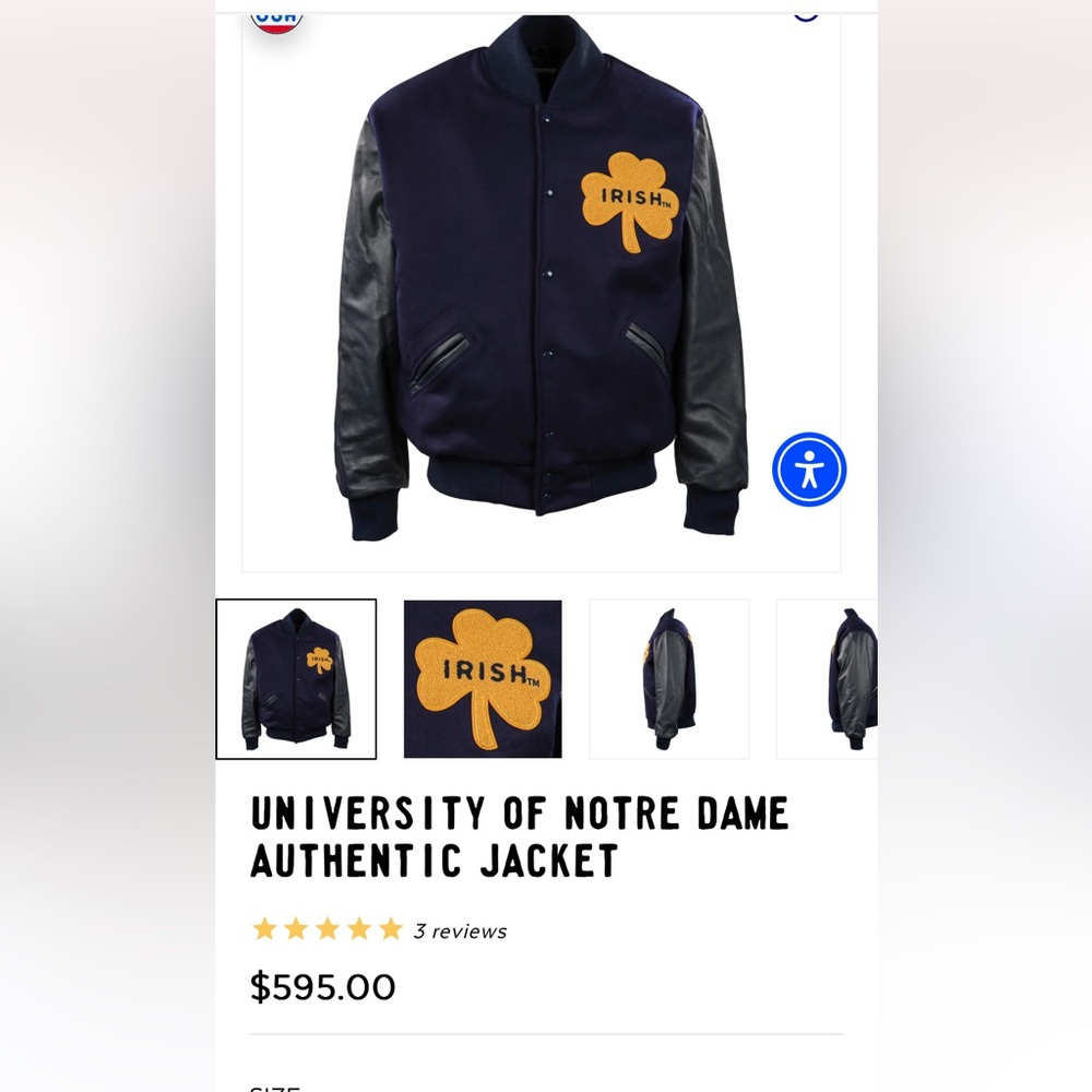 University of Notre Dame Authentic Jacket